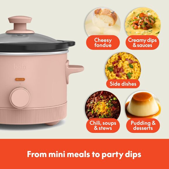 Bella Slow Cooker 15 Qt Blossom Pink Manual Control Nonstick Ceramic Cool Touch - Picture 7 of 8